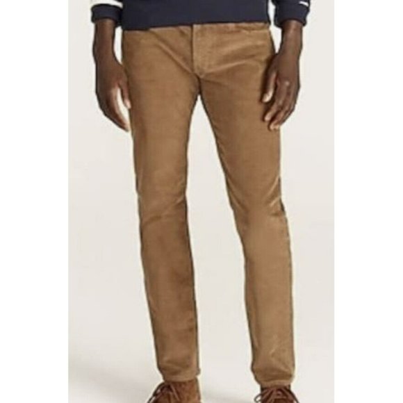 J Crew 484 Slim Fit Corduroy Pants Mens 32/33 Saddle Brown - Picture 1 of 5